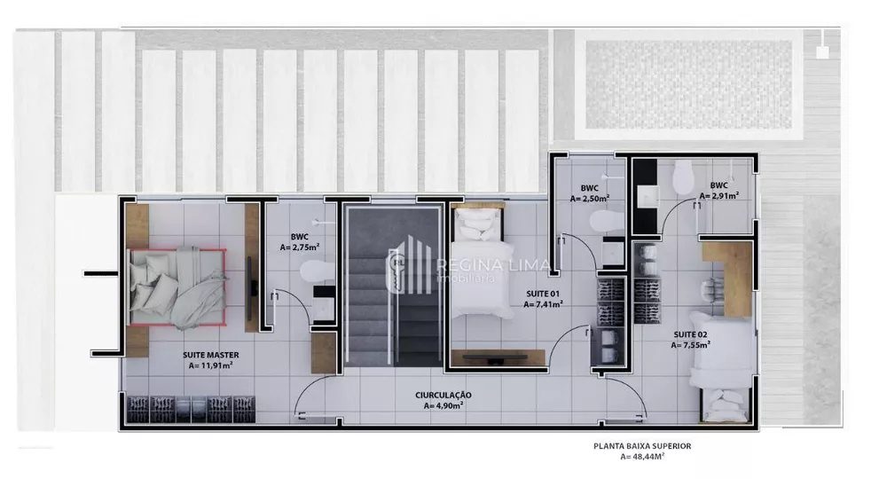 Casa de Condomínio, 3 quartos - Foto 3