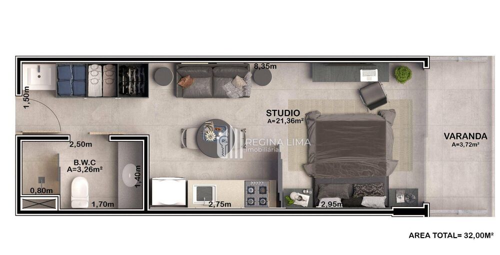 Apartamento, 1 quarto, 38 m² - Foto 12