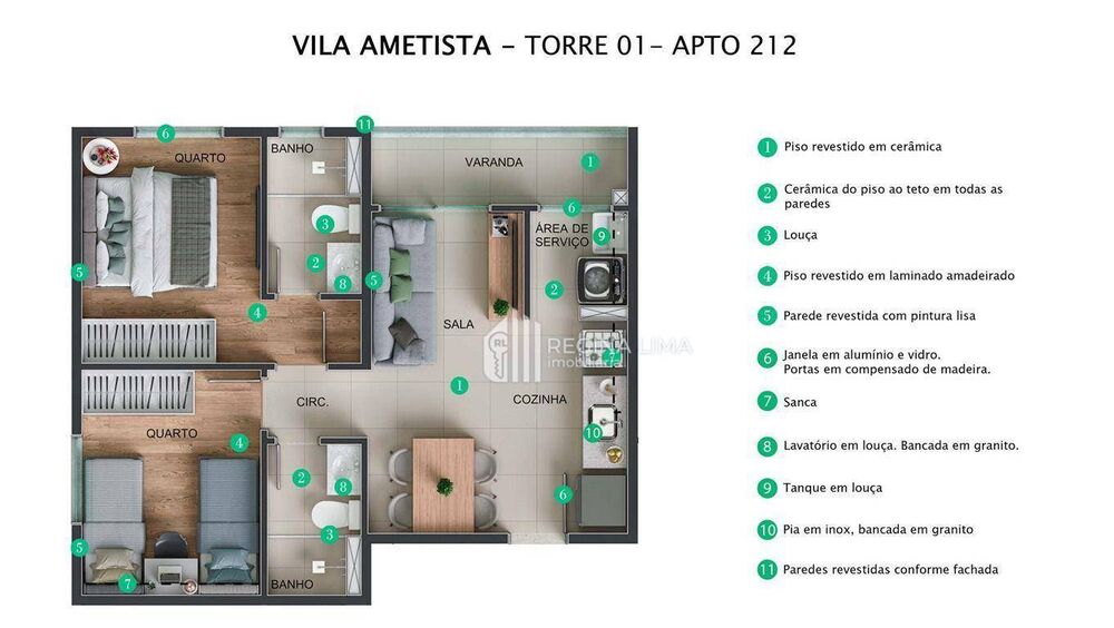 Apartamento à venda com 2 quartos, 43m² - Foto 3