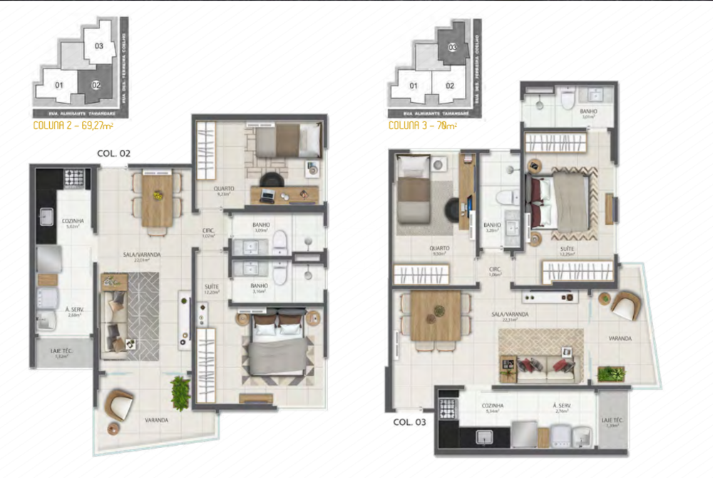 Apartamento, 2 quartos, 69 m² - Foto 3