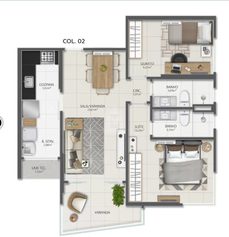 Apartamento, 2 quartos, 69 m² - Foto 11