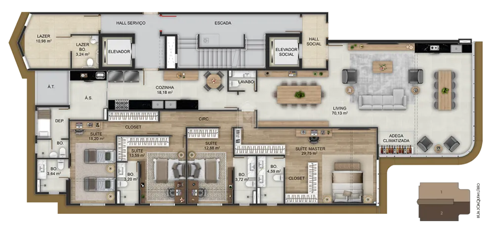 Apartamento, 5 quartos, 223 m² - Foto 10