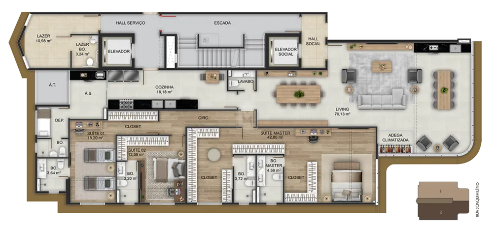Apartamento, 5 quartos, 223 m² - Foto 12