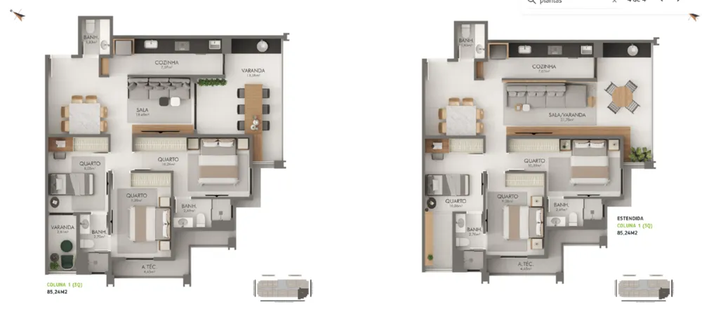 Apartamento, 3 quartos, 85 m² - Foto 2