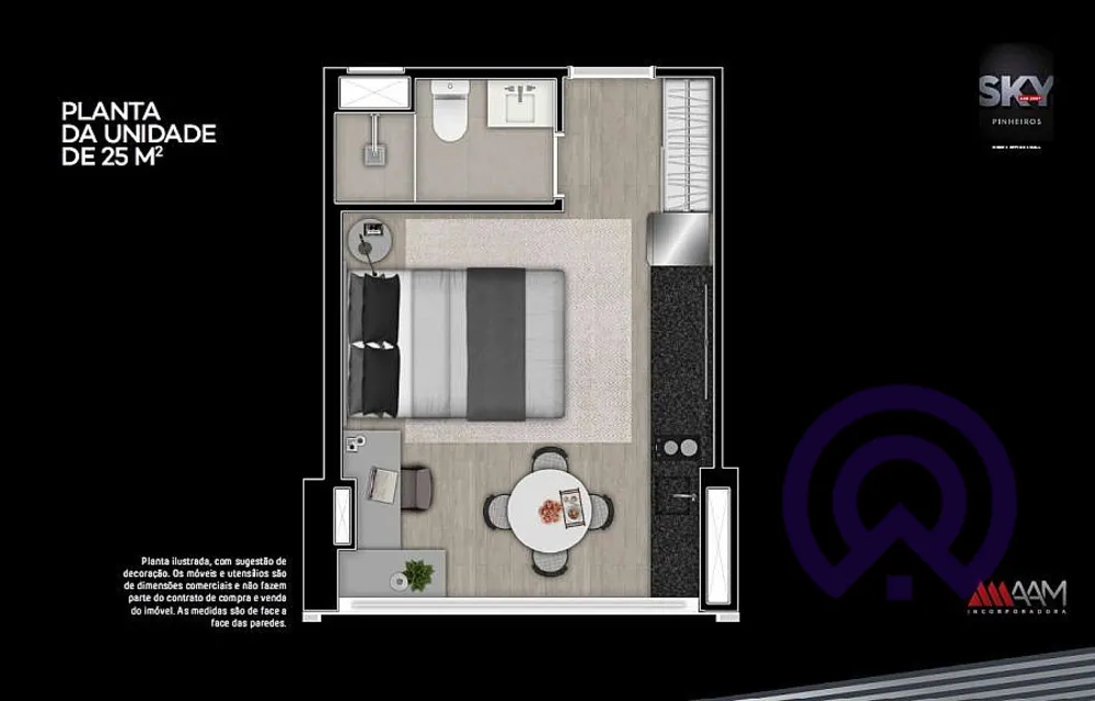 Apartamento, 1 quarto, 25 m² - Foto 1