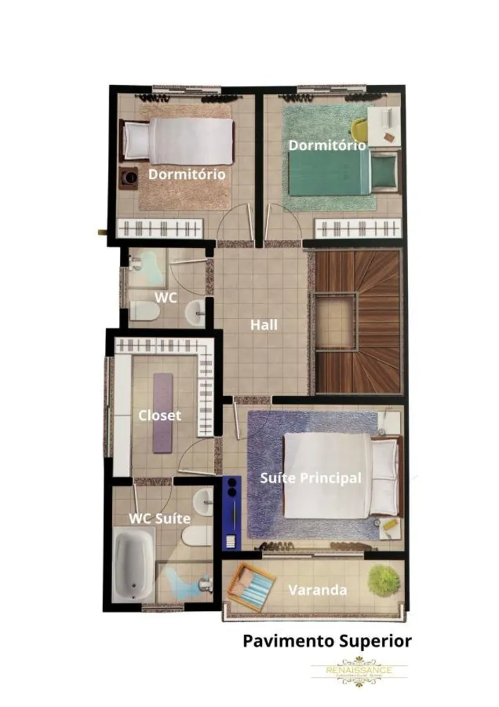 Sobrado, 4 quartos, 126 m² - Foto 1