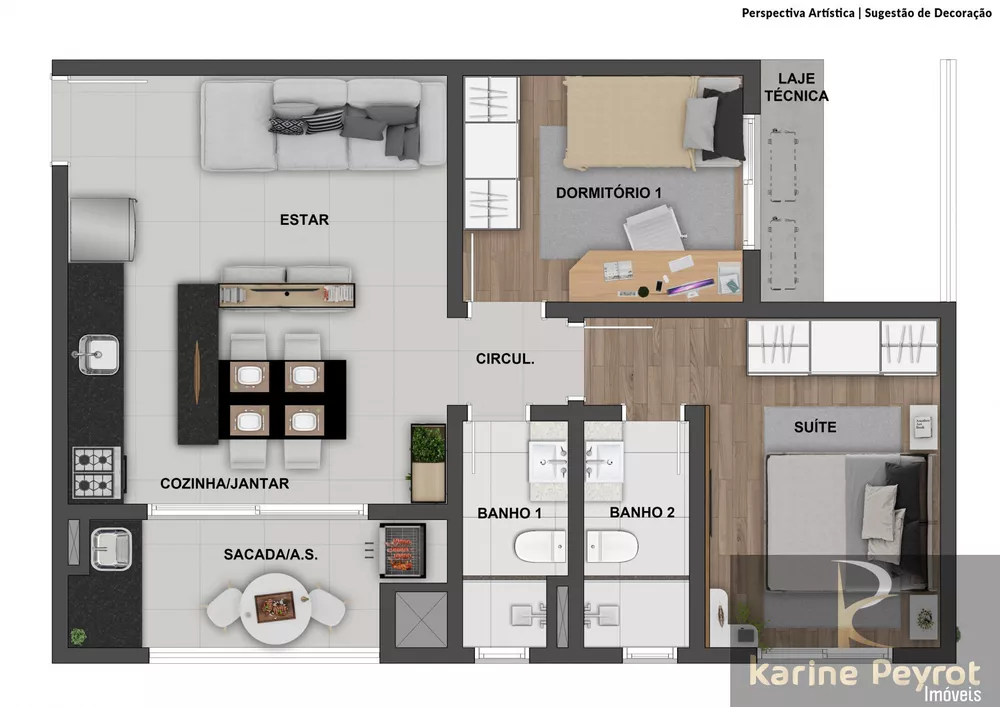 Apartamento, 2 quartos, 63 m² - Foto 7