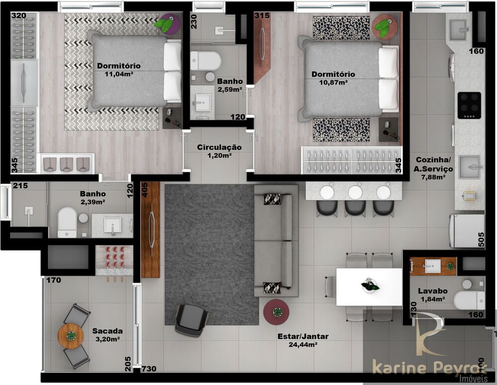 Apartamento, 2 quartos, 82 m² - Foto 23