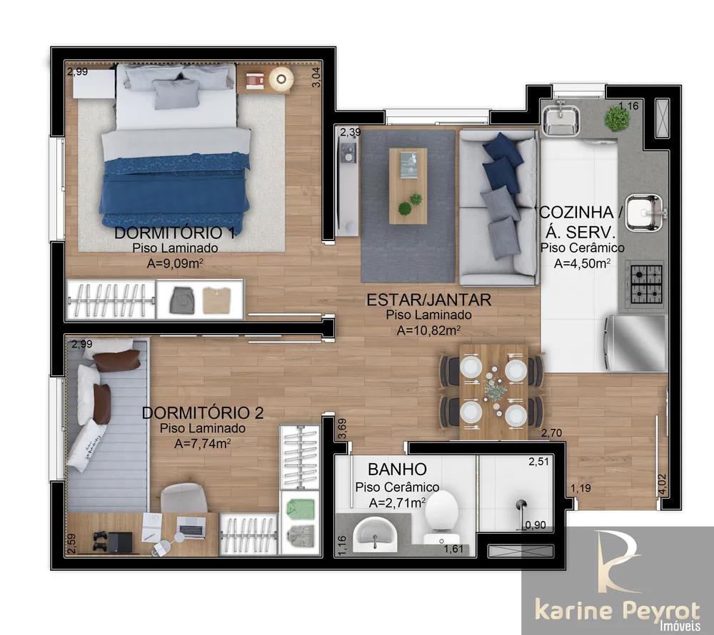 Apartamento, 2 quartos, 46 m² - Foto 5