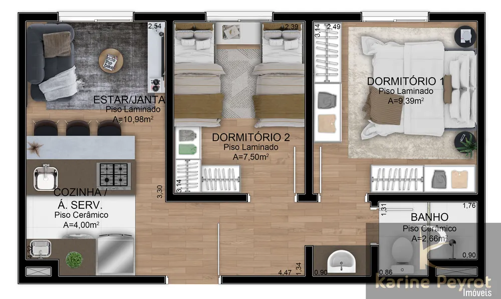 Apartamento, 2 quartos, 46 m² - Foto 15