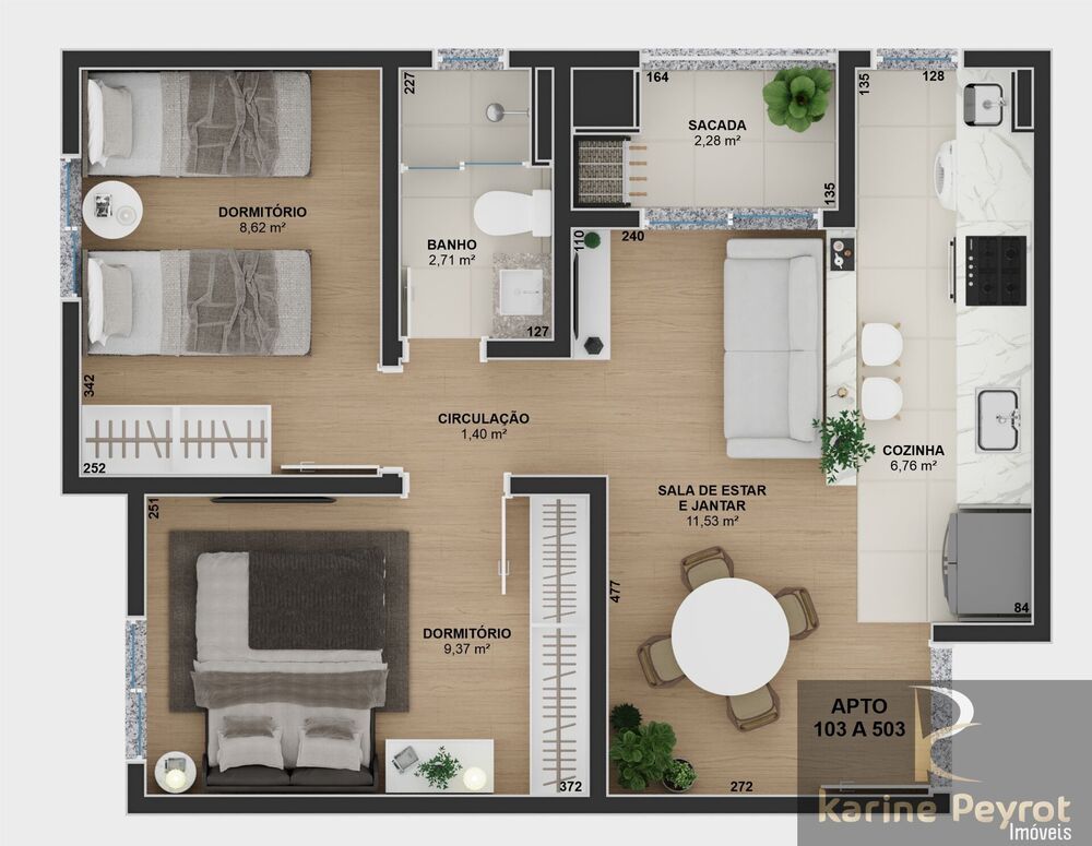 Apartamento, 2 quartos, 50 m² - Foto 4