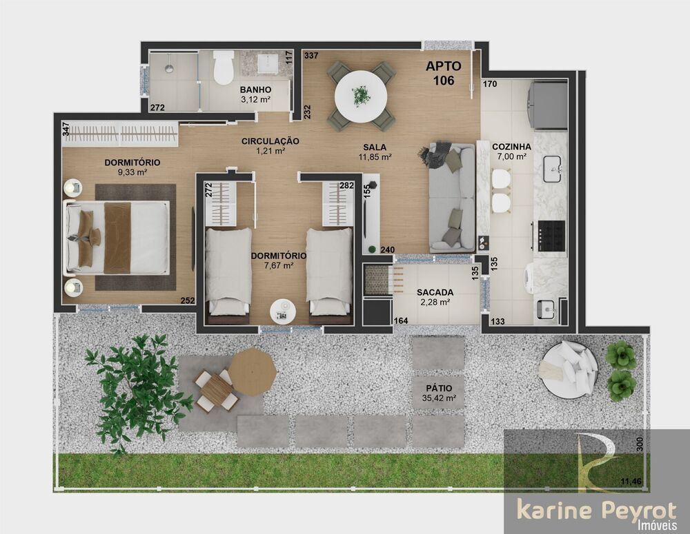 Apartamento, 2 quartos, 50 m² - Foto 3