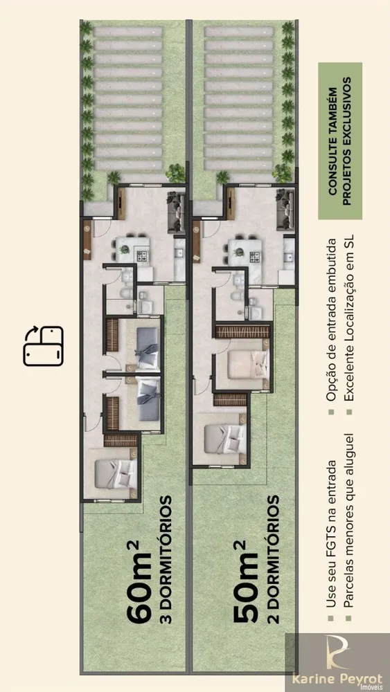 Casa, 2 quartos, 50 m² - Foto 6