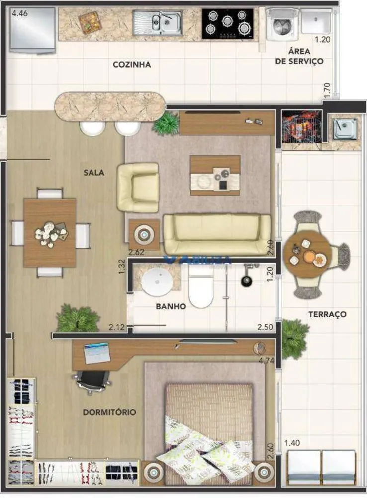 Apartamento, 2 quartos, 87 m² - Foto 2