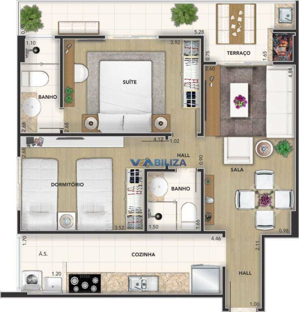 Apartamento, 2 quartos, 87 m² - Foto 1