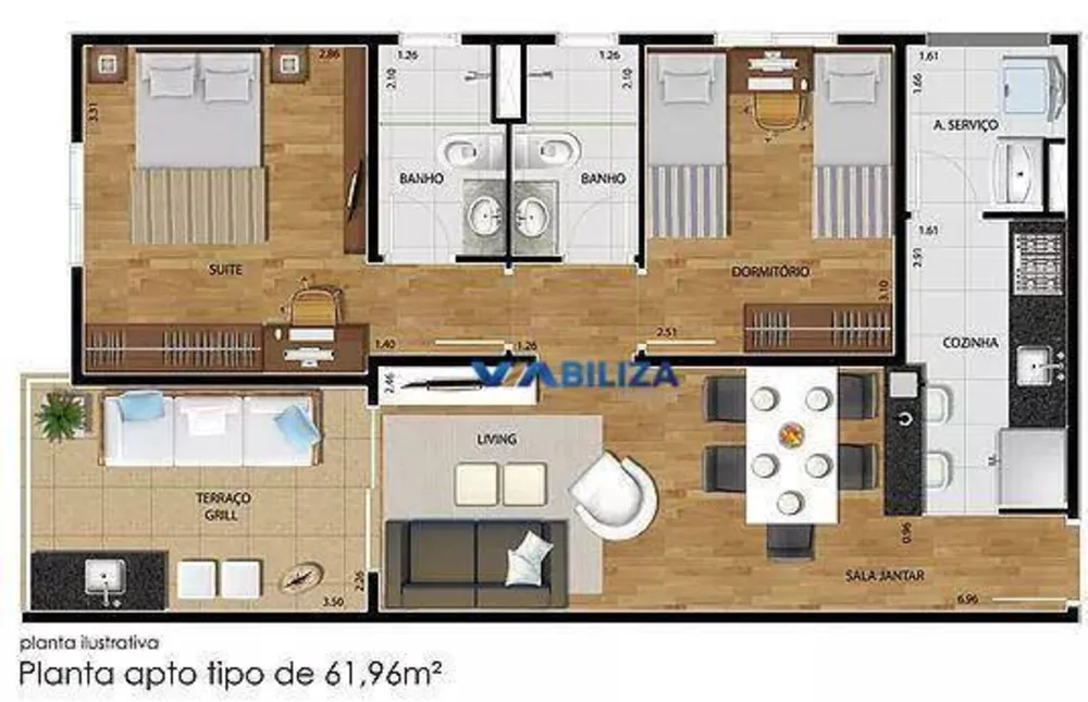 Apartamento, 2 quartos, 62 m² - Foto 14