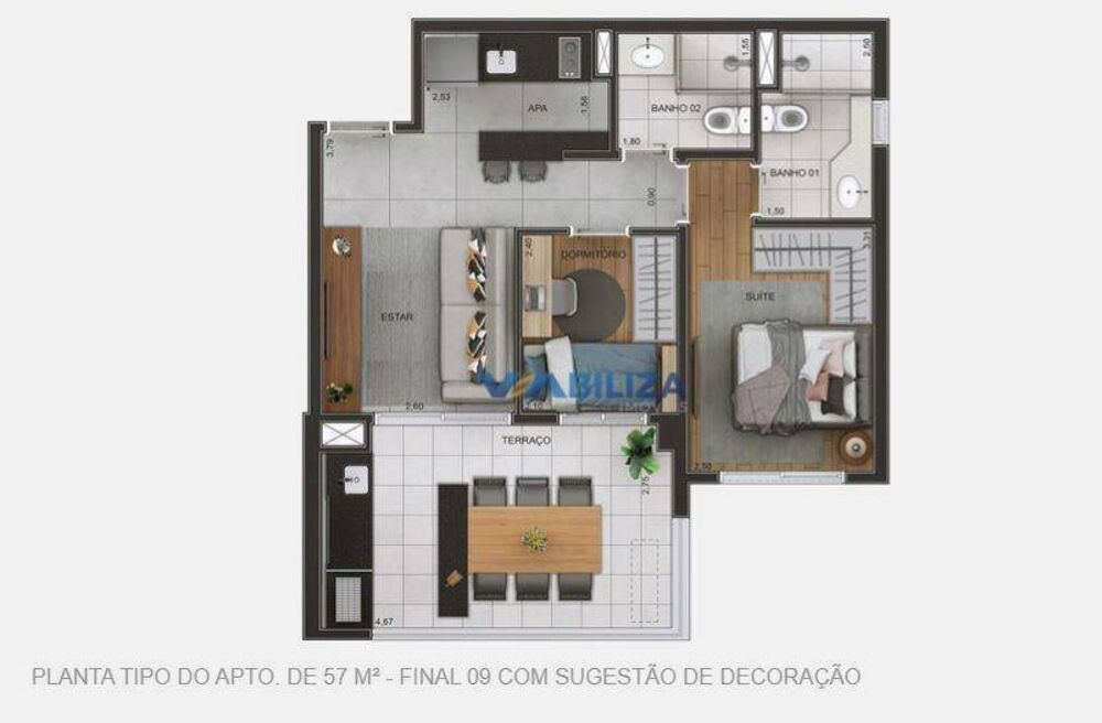 Apartamento, 2 quartos, 57 m² - Foto 15