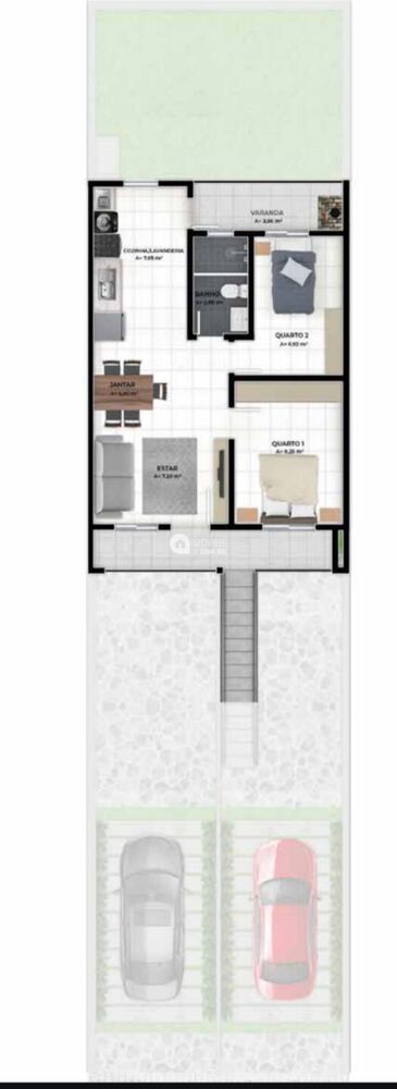 Casa, 2 quartos, 55 m² - Foto 3