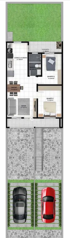 Casa, 2 quartos, 55 m² - Foto 2
