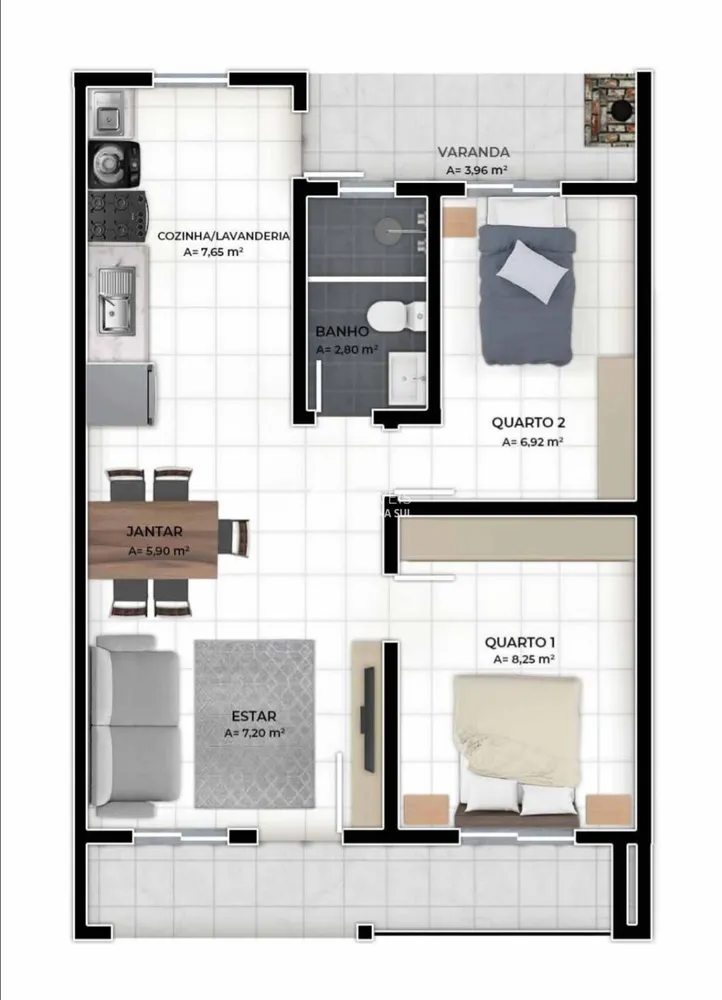 Casa, 2 quartos, 55 m² - Foto 3