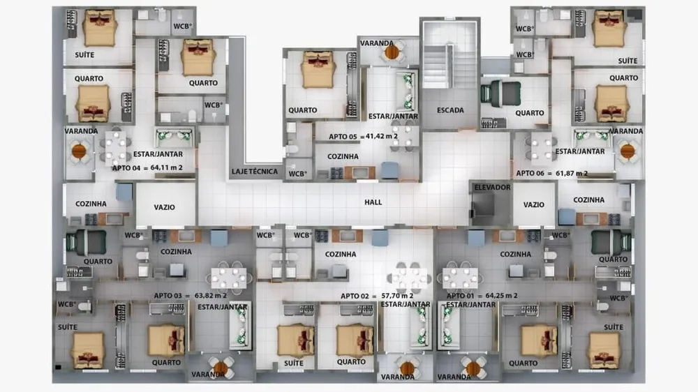 Apartamento, 3 quartos, 64 m² - Foto 10