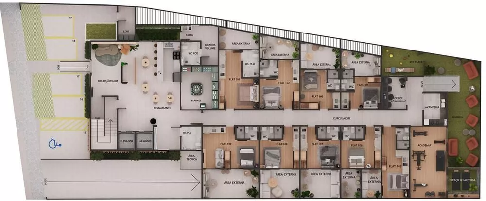 Flat/Apart Hotel, 1 quarto, 25 m² - Foto 8