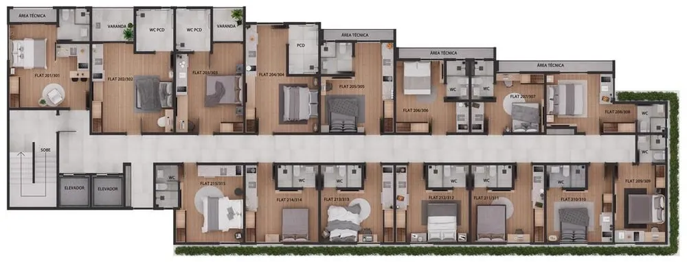 Flat/Apart Hotel, 1 quarto, 25 m² - Foto 20