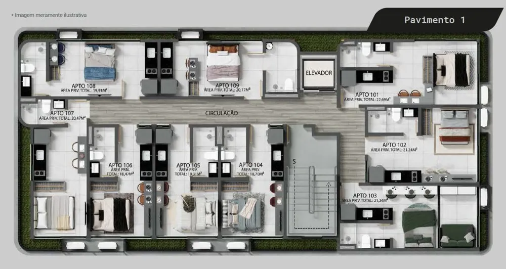 Flat/Apart Hotel, 1 quarto, 17 m² - Foto 6