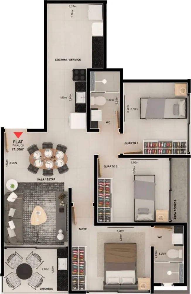 Apartamento, 2 quartos, 60 m² - Foto 19