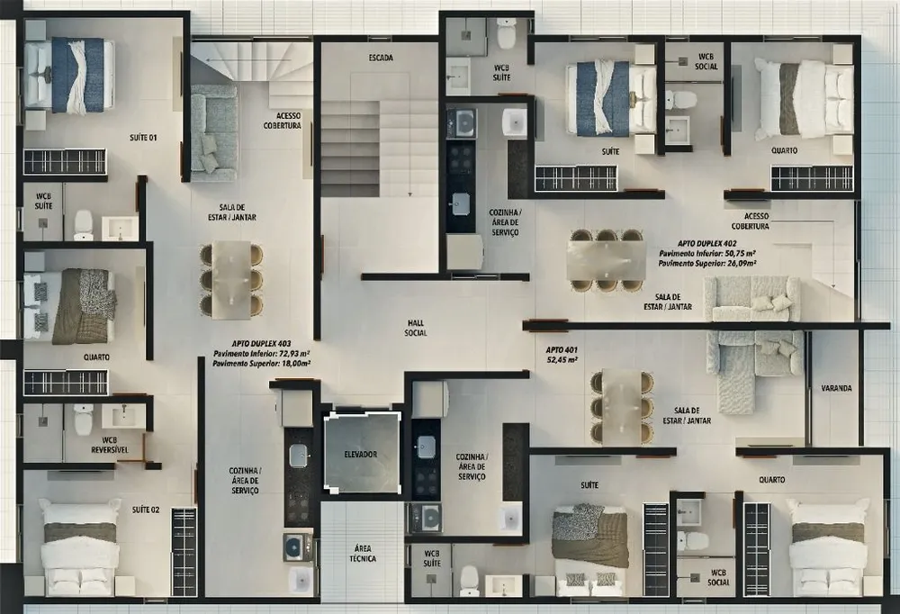 Apartamento, 3 quartos, 72 m² - Foto 8