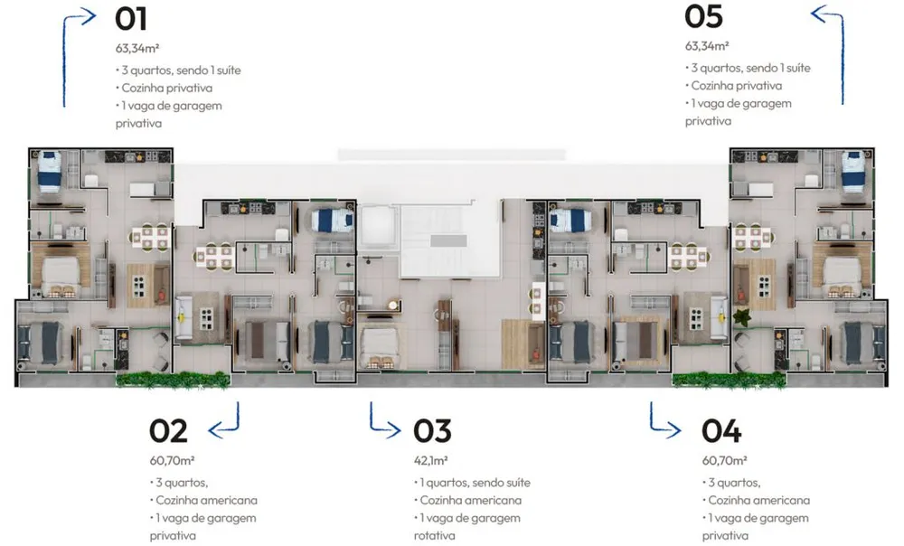 Apartamento, 3 quartos, 61 m² - Foto 8