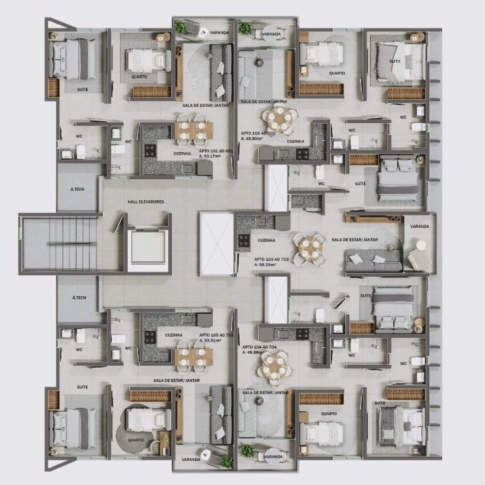 Apartamento, 2 quartos, 48 m² - Foto 4