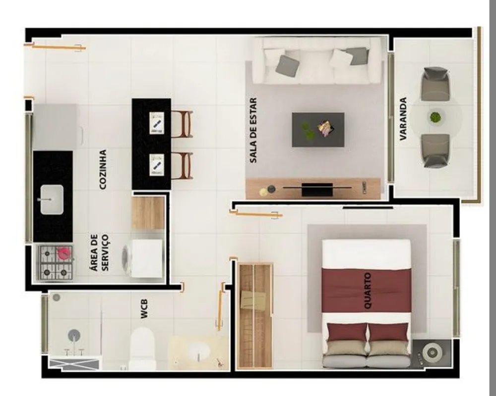 Flat/Apart Hotel, 1 quarto, 36 m² - Foto 7