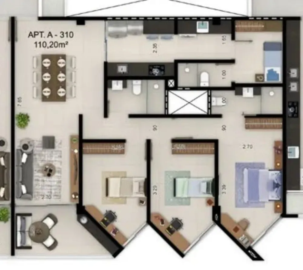 Apartamento, 3 quartos, 110 m² - Foto 10