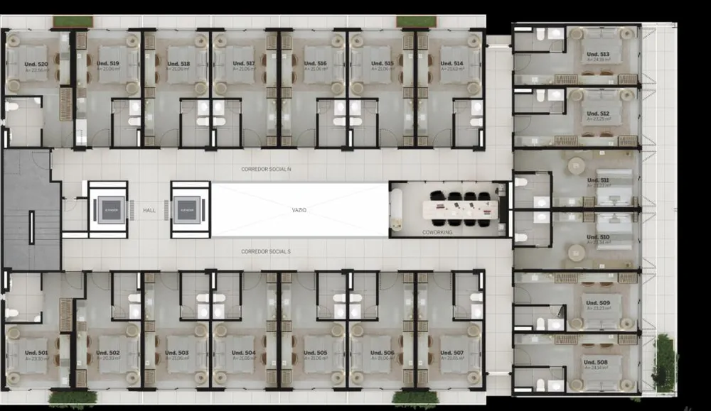 Flat/Apart Hotel, 1 quarto, 20 m² - Foto 8