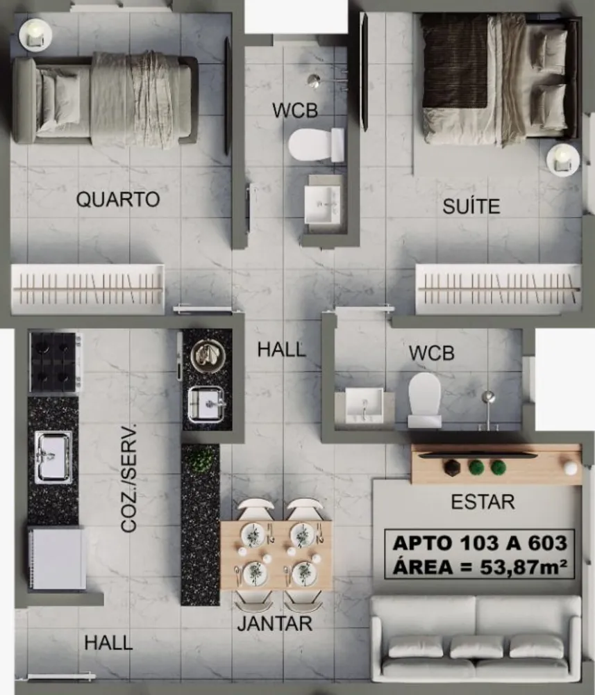 Apartamento, 2 quartos, 54 m² - Foto 11