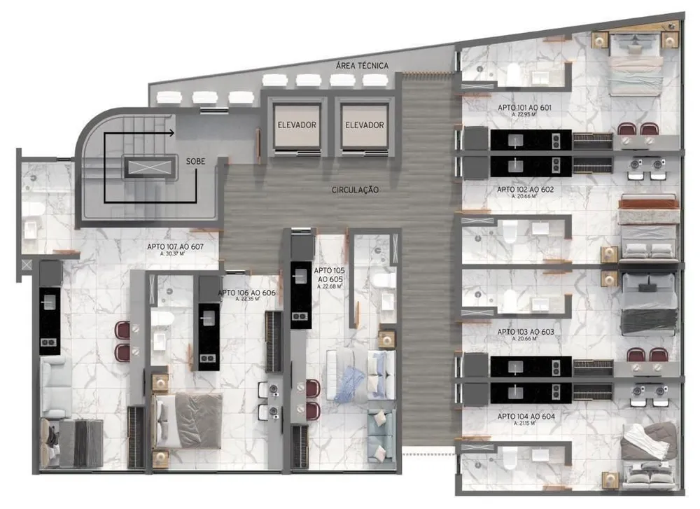 Apartamento, 1 quarto, 22 m² - Foto 12