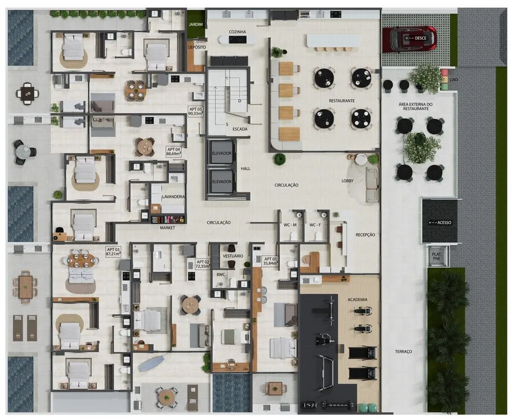 Flat/Apart Hotel, 1 quarto, 27 m² - Foto 6
