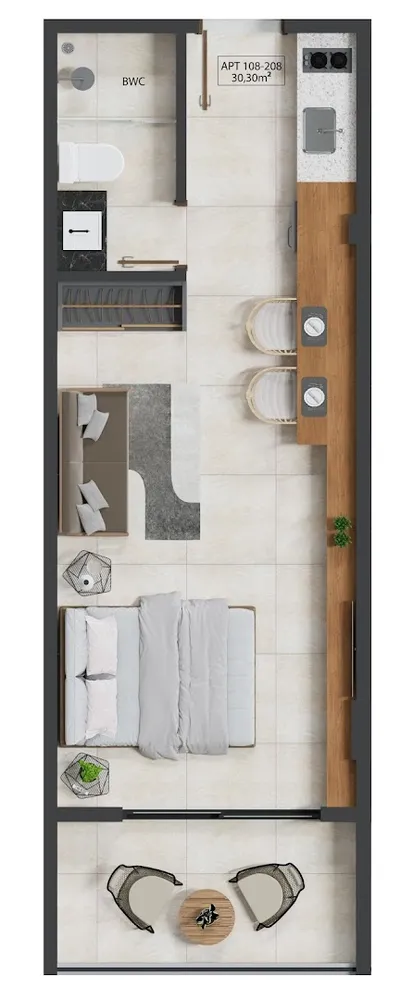 Flat/Apart Hotel, 1 quarto, 27 m² - Foto 12