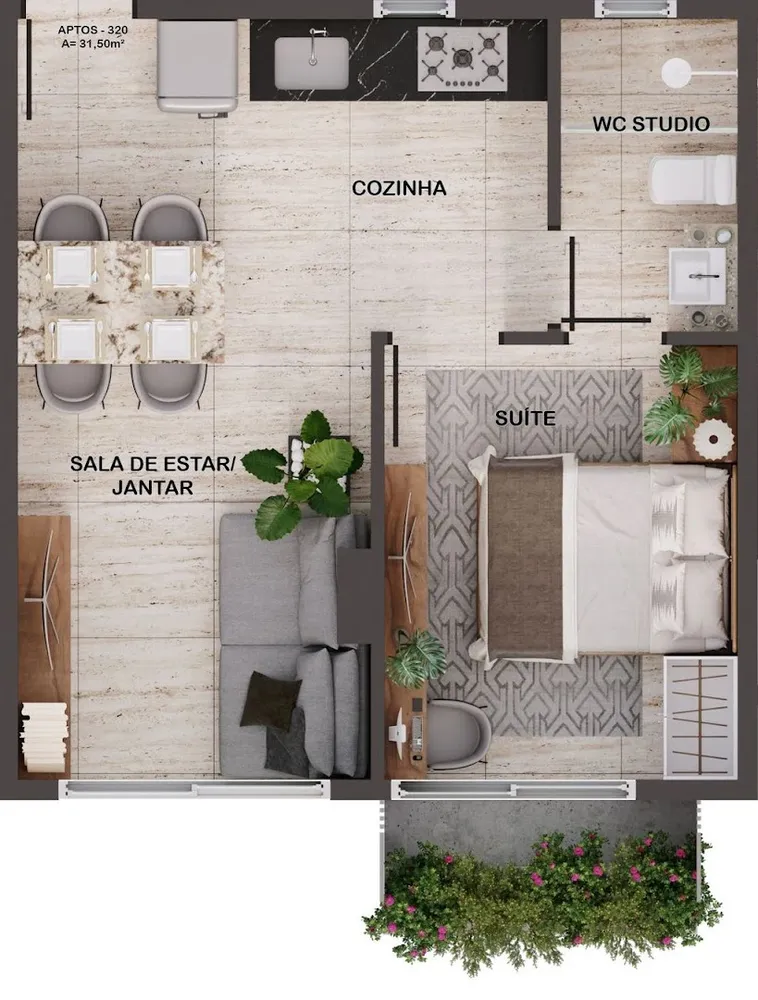 Apartamento, 2 quartos, 44 m² - Foto 16