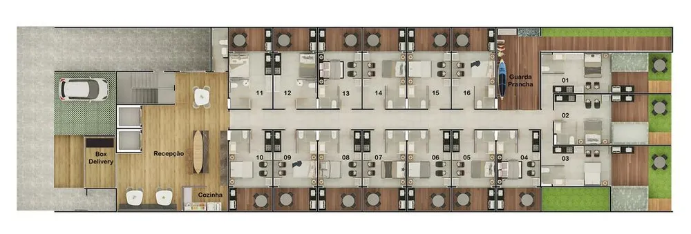 Flat/Apart Hotel, 1 quarto, 18 m² - Foto 9