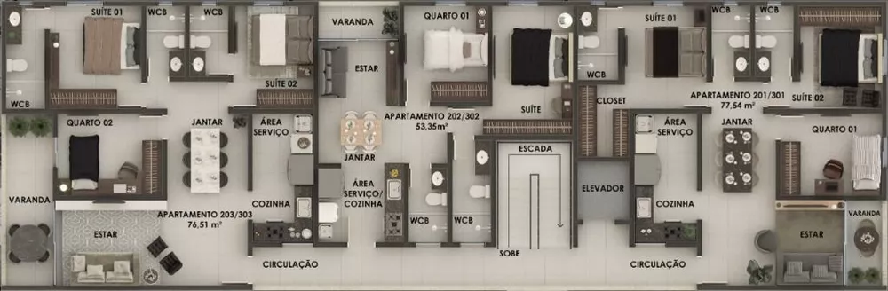 Apartamento, 3 quartos, 78 m² - Foto 4