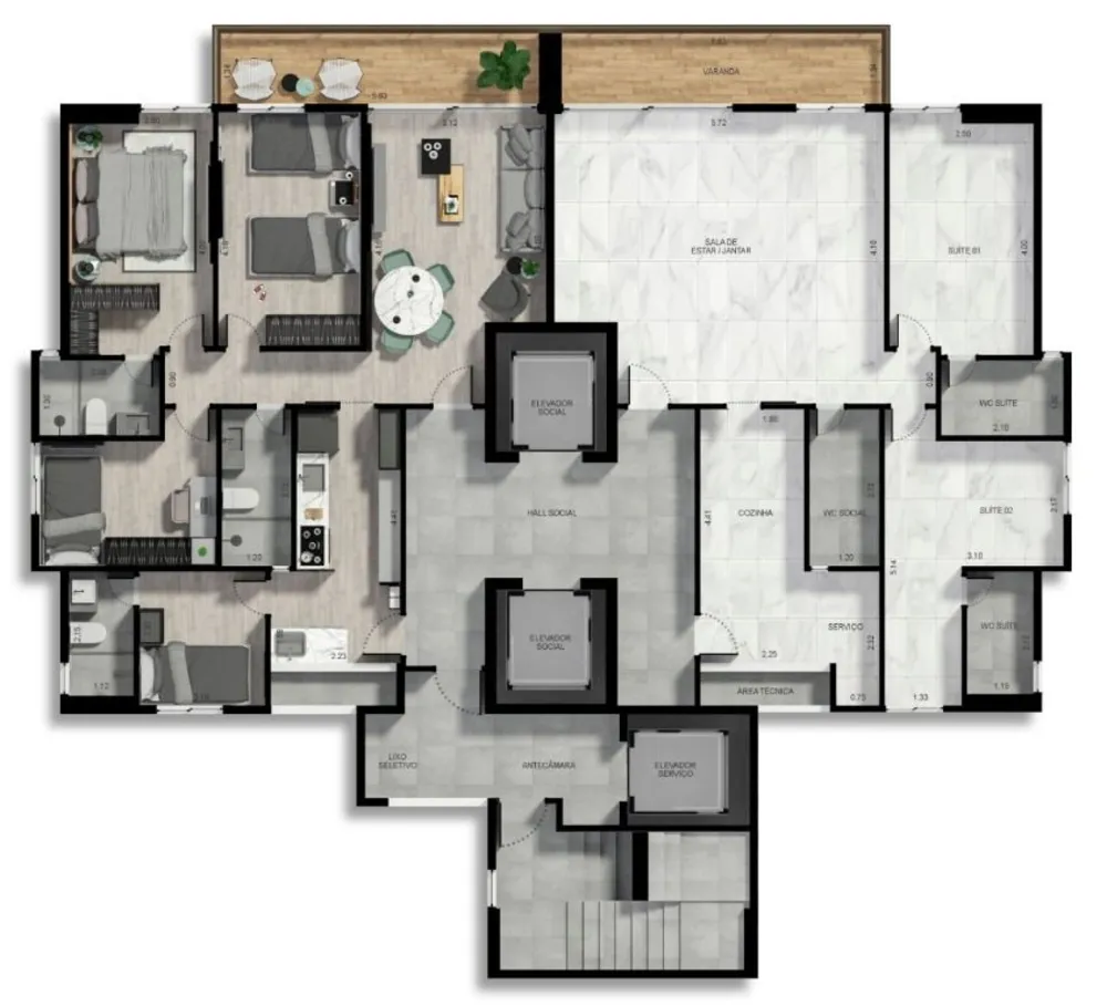 Apartamento, 3 quartos, 83 m² - Foto 9