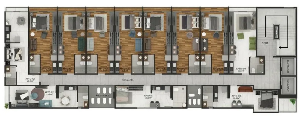 Apartamento, 1 quarto, 23 m² - Foto 19