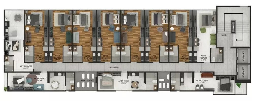 Apartamento, 1 quarto, 23 m² - Foto 17
