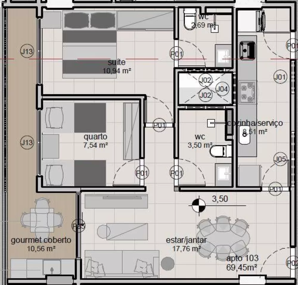 Apartamento, 2 quartos, 64 m² - Foto 8