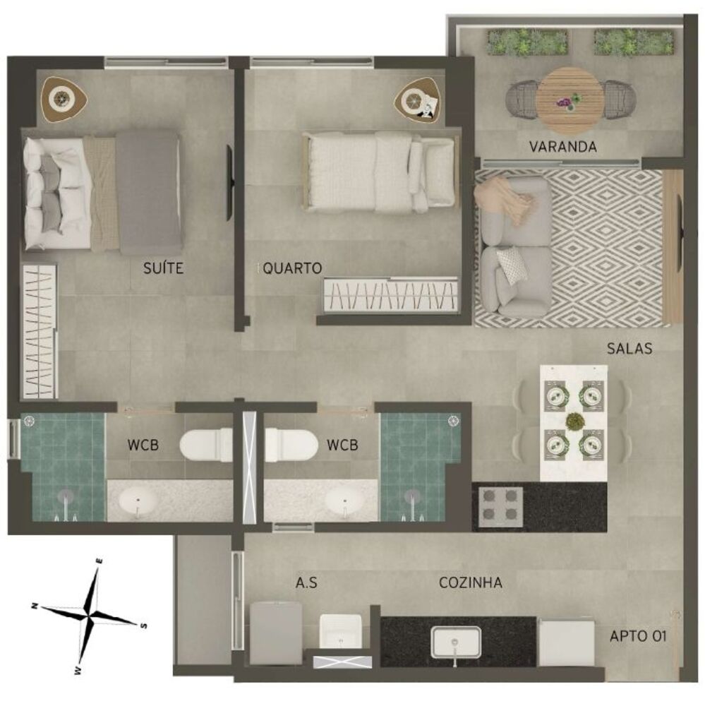 Apartamento, 2 quartos, 56 m² - Foto 5