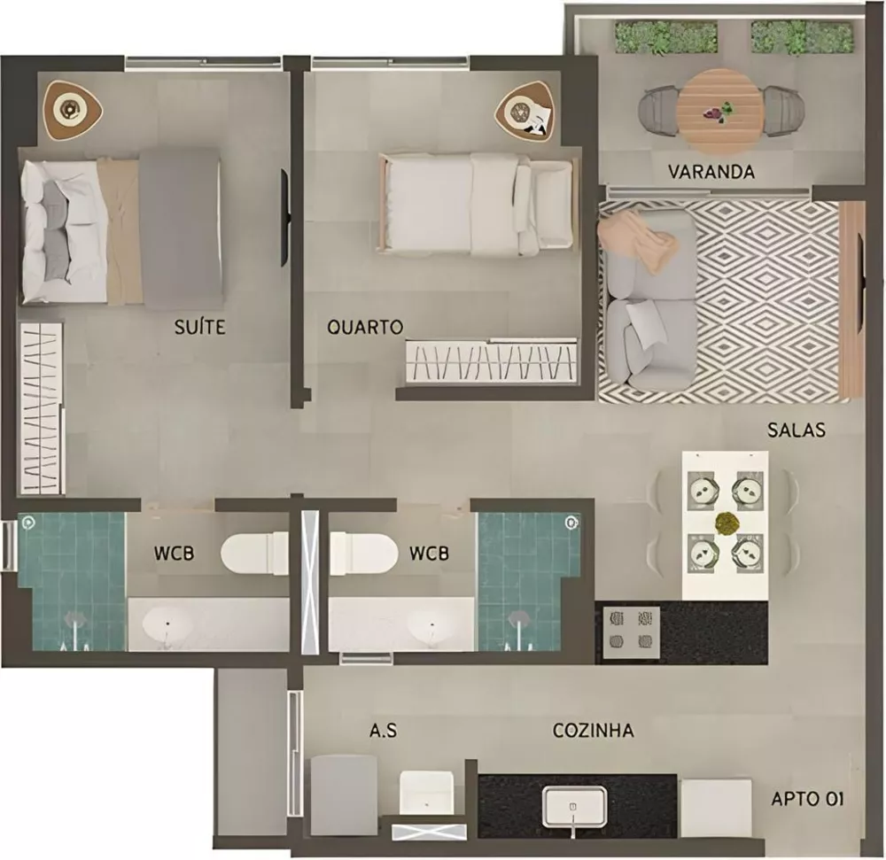 Apartamento, 2 quartos, 56 m² - Foto 12