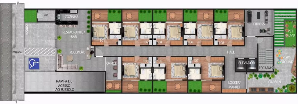 Apartamento, 1 quarto, 22 m² - Foto 3