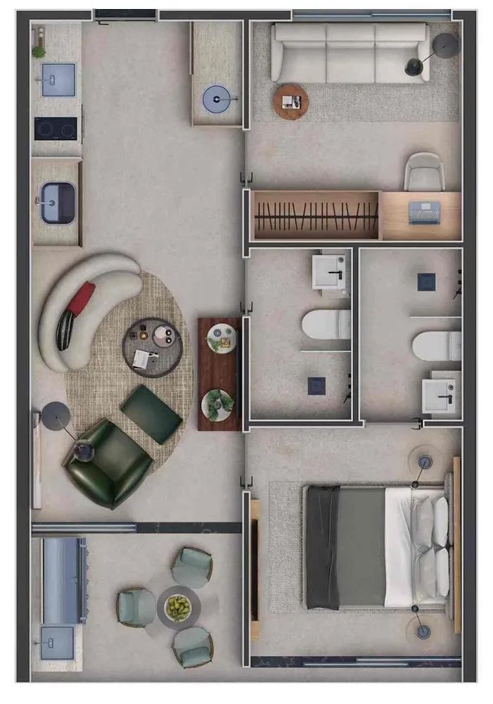 Flat/Apart Hotel, 1 quarto, 29 m² - Foto 9